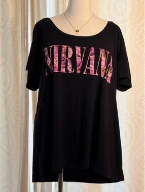 Nirvana Pink Logo Tee